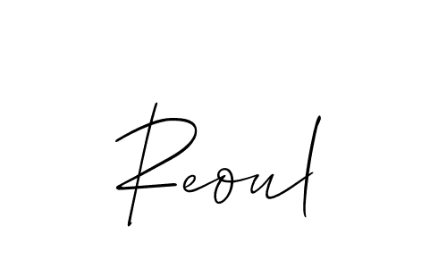 How to make Reoul signature? Allison_Script is a professional autograph style. Create handwritten signature for Reoul name. Reoul signature style 2 images and pictures png