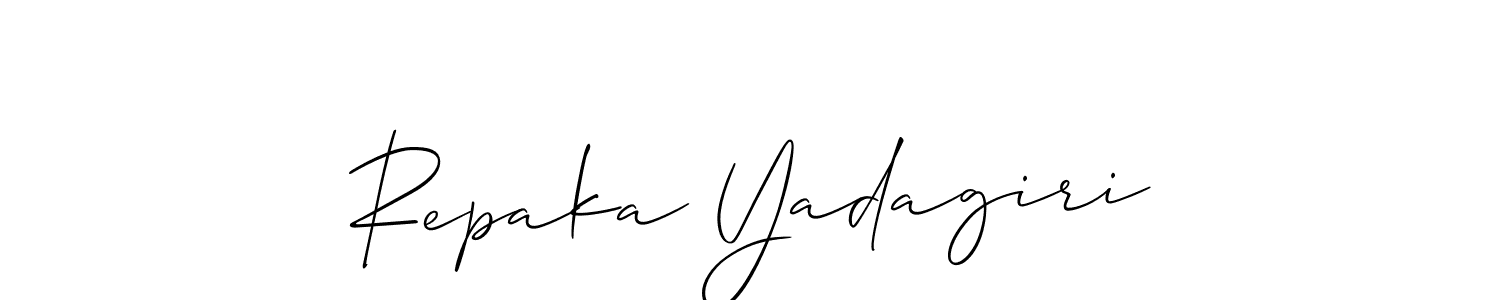 Repaka Yadagiri stylish signature style. Best Handwritten Sign (Allison_Script) for my name. Handwritten Signature Collection Ideas for my name Repaka Yadagiri. Repaka Yadagiri signature style 2 images and pictures png