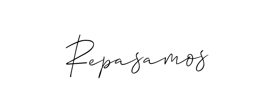 Make a beautiful signature design for name Repasamos. With this signature (Allison_Script) style, you can create a handwritten signature for free. Repasamos signature style 2 images and pictures png
