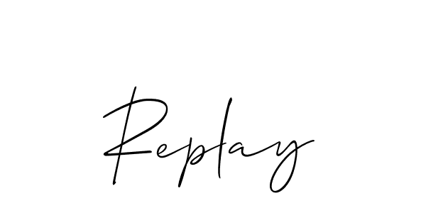 Also You can easily find your signature by using the search form. We will create Replay name handwritten signature images for you free of cost using Allison_Script sign style. Replay signature style 2 images and pictures png