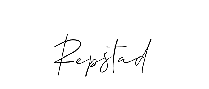 if you are searching for the best signature style for your name Repstad. so please give up your signature search. here we have designed multiple signature styles  using Allison_Script. Repstad signature style 2 images and pictures png