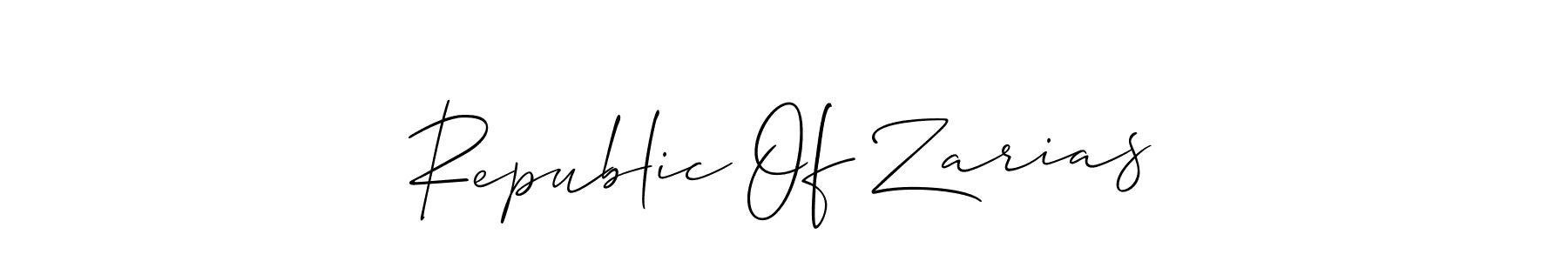 You can use this online signature creator to create a handwritten signature for the name Republic Of Zarias. This is the best online autograph maker. Republic Of Zarias signature style 2 images and pictures png