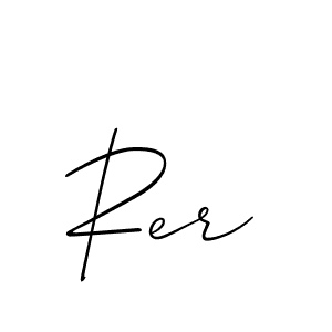 It looks lik you need a new signature style for name Rer. Design unique handwritten (Allison_Script) signature with our free signature maker in just a few clicks. Rer signature style 2 images and pictures png