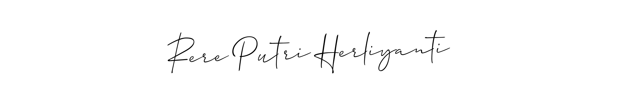 Make a beautiful signature design for name Rere Putri Herliyanti. Use this online signature maker to create a handwritten signature for free. Rere Putri Herliyanti signature style 2 images and pictures png