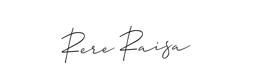 Similarly Allison_Script is the best handwritten signature design. Signature creator online .You can use it as an online autograph creator for name Rere Raisa. Rere Raisa signature style 2 images and pictures png