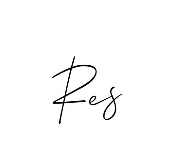 Make a beautiful signature design for name Res . With this signature (Allison_Script) style, you can create a handwritten signature for free. Res  signature style 2 images and pictures png