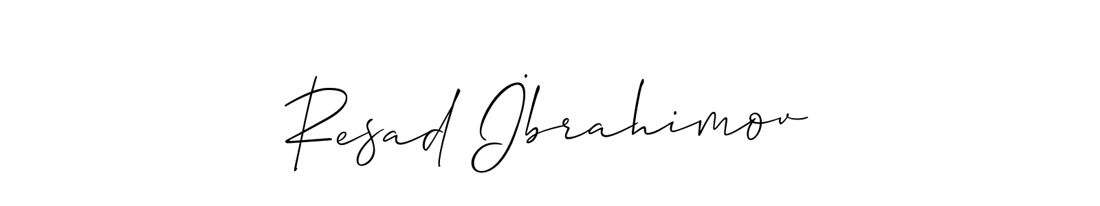 if you are searching for the best signature style for your name Resad İbrahimov. so please give up your signature search. here we have designed multiple signature styles  using Allison_Script. Resad İbrahimov signature style 2 images and pictures png