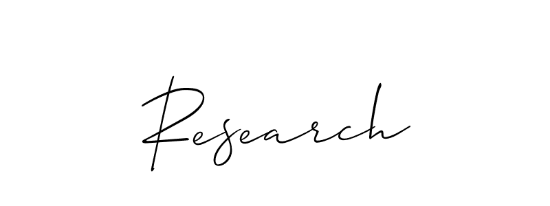 The best way (Allison_Script) to make a short signature is to pick only two or three words in your name. The name Research include a total of six letters. For converting this name. Research signature style 2 images and pictures png