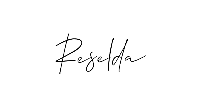 Best and Professional Signature Style for Reselda. Allison_Script Best Signature Style Collection. Reselda signature style 2 images and pictures png