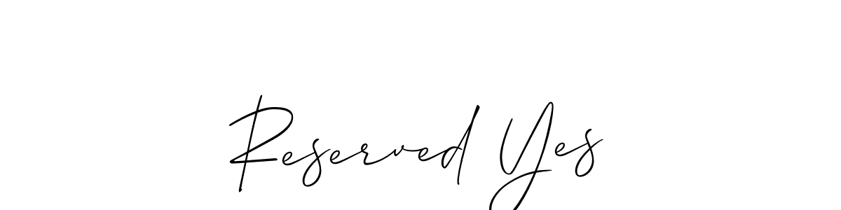 Once you've used our free online signature maker to create your best signature Allison_Script style, it's time to enjoy all of the benefits that Reserved Yes name signing documents. Reserved Yes signature style 2 images and pictures png