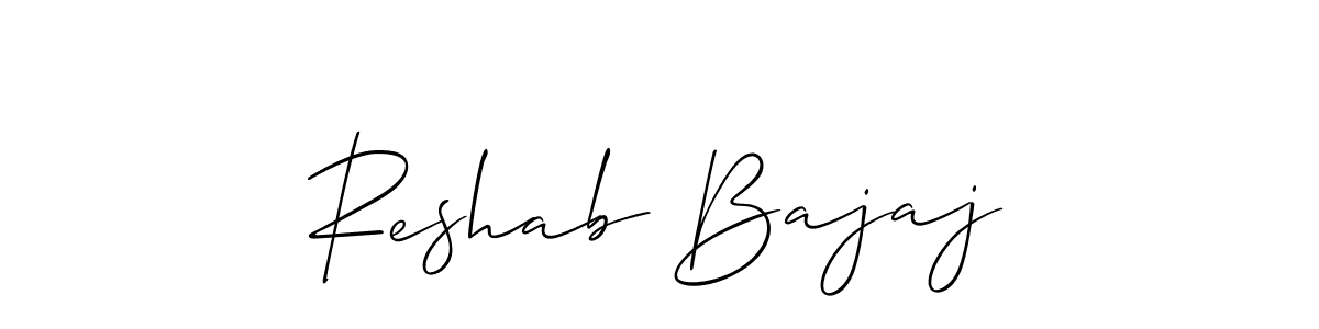 It looks lik you need a new signature style for name Reshab Bajaj. Design unique handwritten (Allison_Script) signature with our free signature maker in just a few clicks. Reshab Bajaj signature style 2 images and pictures png
