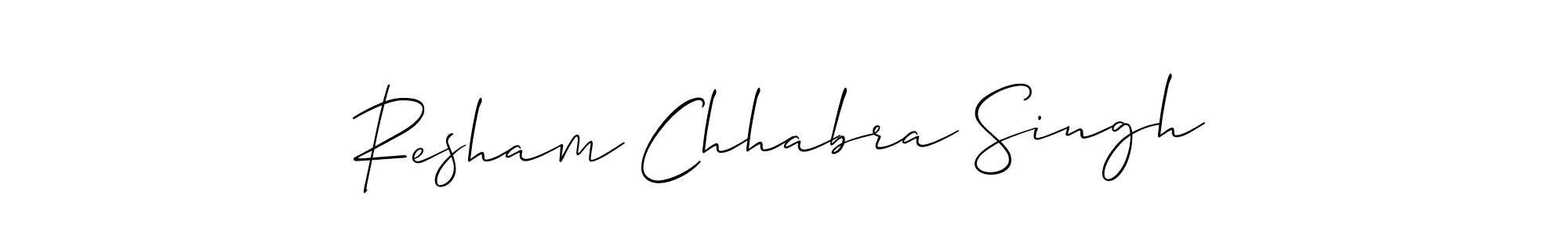 How to Draw Resham Chhabra Singh signature style? Allison_Script is a latest design signature styles for name Resham Chhabra Singh. Resham Chhabra Singh signature style 2 images and pictures png