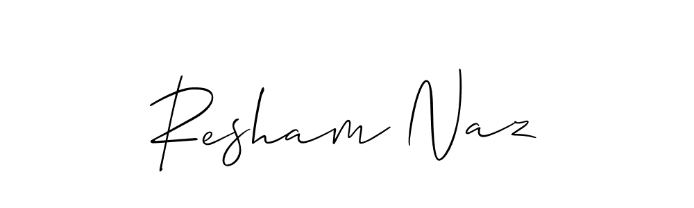 Design your own signature with our free online signature maker. With this signature software, you can create a handwritten (Allison_Script) signature for name Resham Naz. Resham Naz signature style 2 images and pictures png