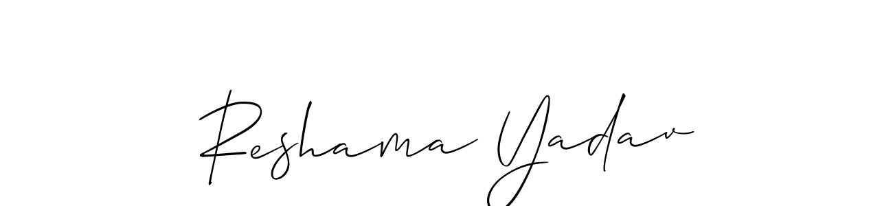 How to make Reshama Yadav signature? Allison_Script is a professional autograph style. Create handwritten signature for Reshama Yadav name. Reshama Yadav signature style 2 images and pictures png