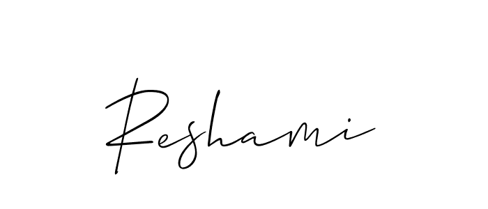 Also You can easily find your signature by using the search form. We will create Reshami name handwritten signature images for you free of cost using Allison_Script sign style. Reshami signature style 2 images and pictures png