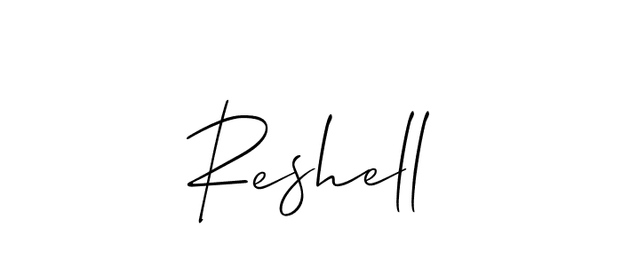 Best and Professional Signature Style for Reshell. Allison_Script Best Signature Style Collection. Reshell signature style 2 images and pictures png