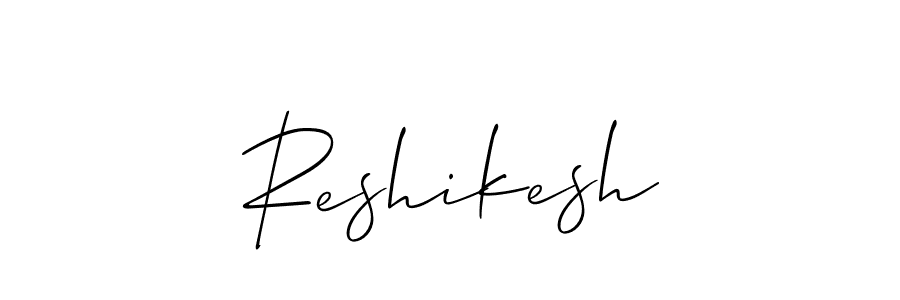 Use a signature maker to create a handwritten signature online. With this signature software, you can design (Allison_Script) your own signature for name Reshikesh. Reshikesh signature style 2 images and pictures png