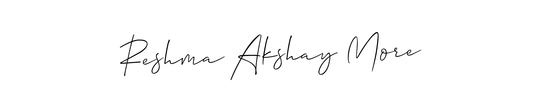 How to Draw Reshma Akshay More signature style? Allison_Script is a latest design signature styles for name Reshma Akshay More. Reshma Akshay More signature style 2 images and pictures png