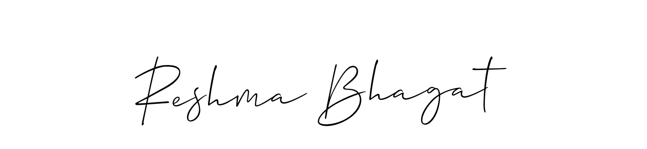 Use a signature maker to create a handwritten signature online. With this signature software, you can design (Allison_Script) your own signature for name Reshma Bhagat. Reshma Bhagat signature style 2 images and pictures png