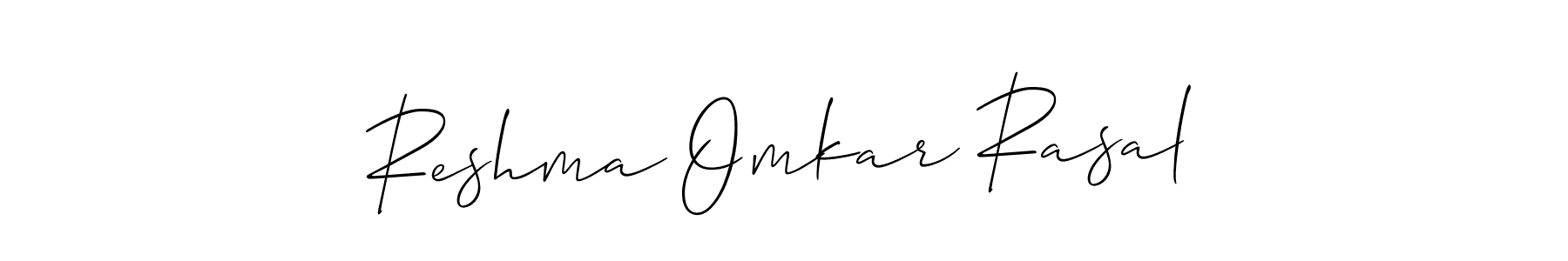 Reshma Omkar Rasal stylish signature style. Best Handwritten Sign (Allison_Script) for my name. Handwritten Signature Collection Ideas for my name Reshma Omkar Rasal. Reshma Omkar Rasal signature style 2 images and pictures png