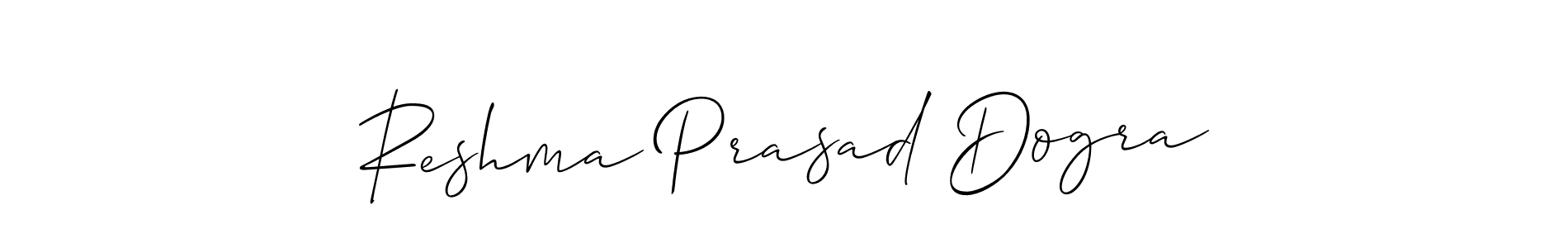 How to make Reshma Prasad Dogra name signature. Use Allison_Script style for creating short signs online. This is the latest handwritten sign. Reshma Prasad Dogra signature style 2 images and pictures png