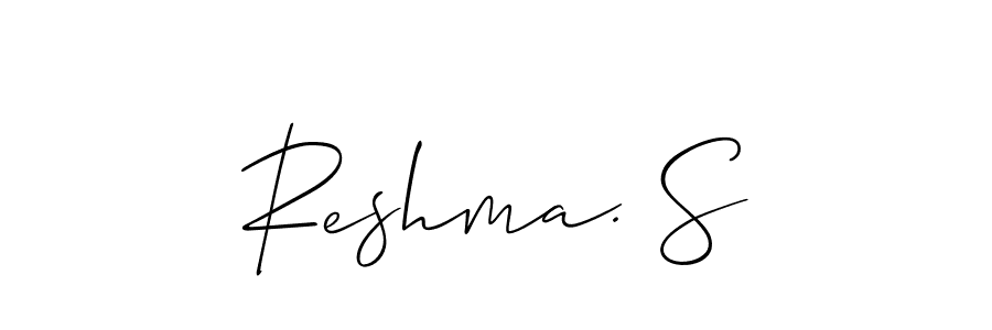 if you are searching for the best signature style for your name Reshma. S. so please give up your signature search. here we have designed multiple signature styles  using Allison_Script. Reshma. S signature style 2 images and pictures png