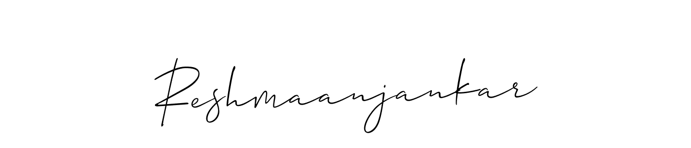 Similarly Allison_Script is the best handwritten signature design. Signature creator online .You can use it as an online autograph creator for name Reshmaanjankar. Reshmaanjankar signature style 2 images and pictures png