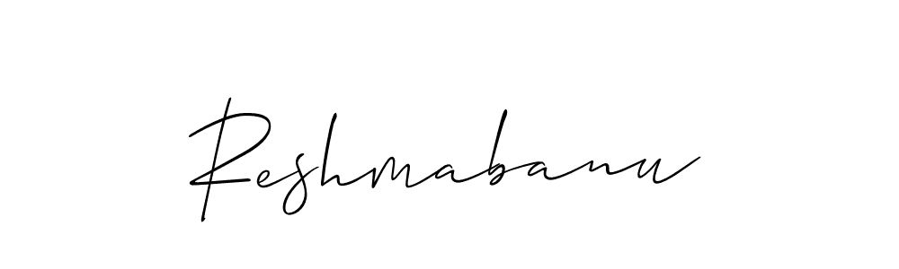Use a signature maker to create a handwritten signature online. With this signature software, you can design (Allison_Script) your own signature for name Reshmabanu. Reshmabanu signature style 2 images and pictures png