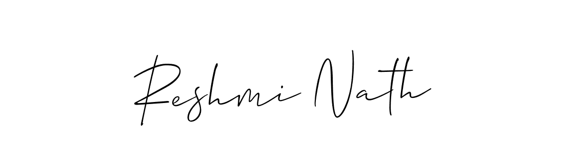 It looks lik you need a new signature style for name Reshmi Nath. Design unique handwritten (Allison_Script) signature with our free signature maker in just a few clicks. Reshmi Nath signature style 2 images and pictures png