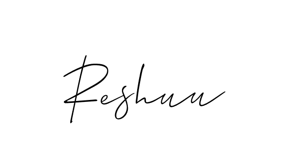 How to make Reshuu name signature. Use Allison_Script style for creating short signs online. This is the latest handwritten sign. Reshuu signature style 2 images and pictures png