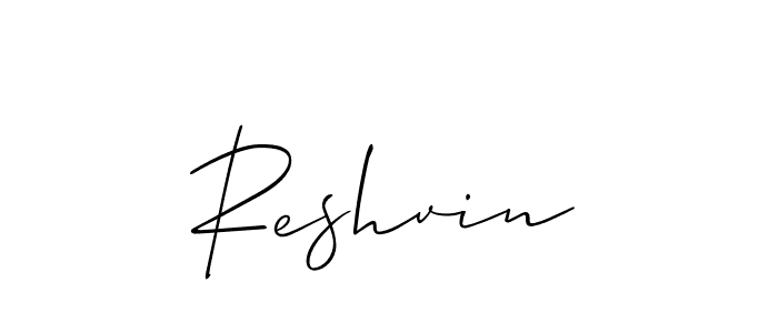 Best and Professional Signature Style for Reshvin. Allison_Script Best Signature Style Collection. Reshvin signature style 2 images and pictures png