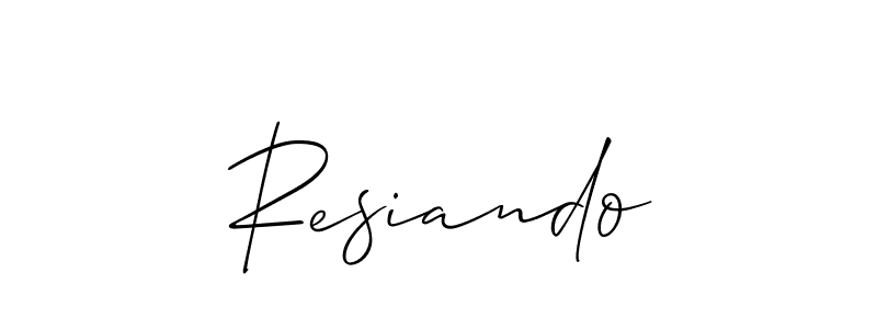How to Draw Resiando signature style? Allison_Script is a latest design signature styles for name Resiando. Resiando signature style 2 images and pictures png