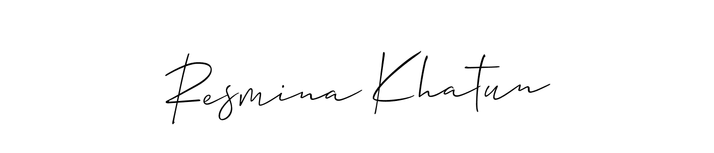 You can use this online signature creator to create a handwritten signature for the name Resmina Khatun. This is the best online autograph maker. Resmina Khatun signature style 2 images and pictures png