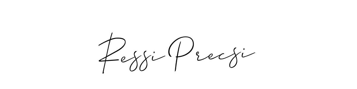 Ressi Precsi stylish signature style. Best Handwritten Sign (Allison_Script) for my name. Handwritten Signature Collection Ideas for my name Ressi Precsi. Ressi Precsi signature style 2 images and pictures png