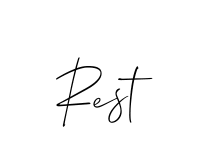 This is the best signature style for the Rest name. Also you like these signature font (Allison_Script). Mix name signature. Rest signature style 2 images and pictures png