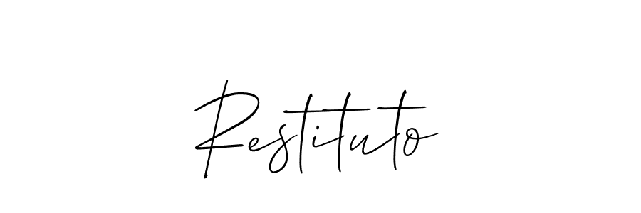 Best and Professional Signature Style for Restituto. Allison_Script Best Signature Style Collection. Restituto signature style 2 images and pictures png