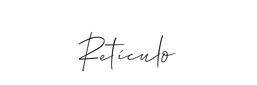 Retículo stylish signature style. Best Handwritten Sign (Allison_Script) for my name. Handwritten Signature Collection Ideas for my name Retículo. Retículo signature style 2 images and pictures png