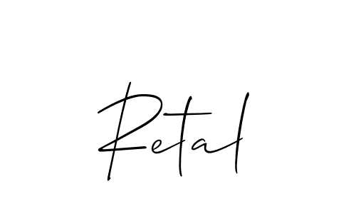 Check out images of Autograph of Retal name. Actor Retal Signature Style. Allison_Script is a professional sign style online. Retal signature style 2 images and pictures png