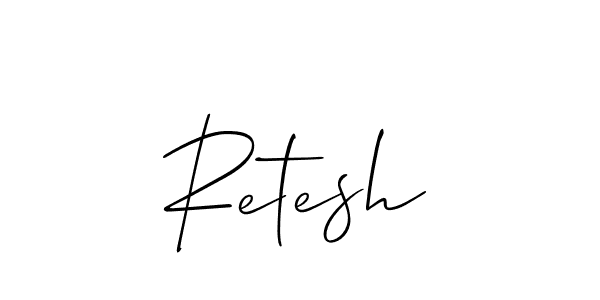 Once you've used our free online signature maker to create your best signature Allison_Script style, it's time to enjoy all of the benefits that Retesh name signing documents. Retesh signature style 2 images and pictures png