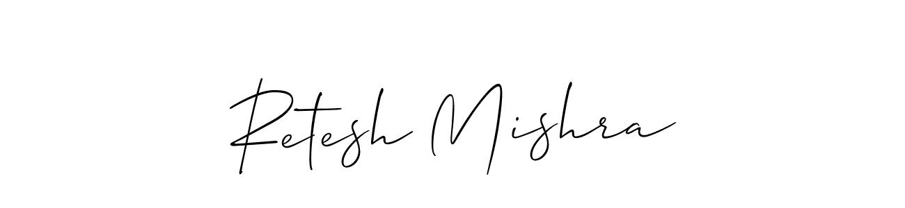 You can use this online signature creator to create a handwritten signature for the name Retesh Mishra. This is the best online autograph maker. Retesh Mishra signature style 2 images and pictures png