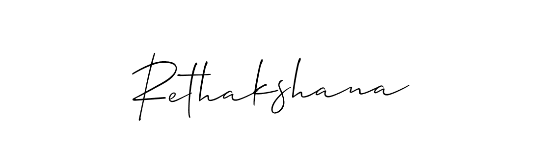 Best and Professional Signature Style for Rethakshana. Allison_Script Best Signature Style Collection. Rethakshana signature style 2 images and pictures png