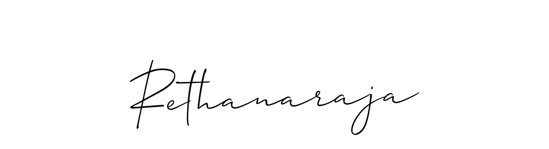 Design your own signature with our free online signature maker. With this signature software, you can create a handwritten (Allison_Script) signature for name Rethanaraja. Rethanaraja signature style 2 images and pictures png