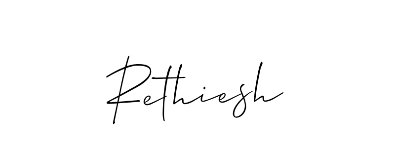 Best and Professional Signature Style for Rethiesh. Allison_Script Best Signature Style Collection. Rethiesh signature style 2 images and pictures png