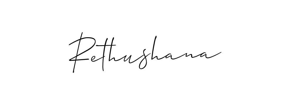 It looks lik you need a new signature style for name Rethushana. Design unique handwritten (Allison_Script) signature with our free signature maker in just a few clicks. Rethushana signature style 2 images and pictures png