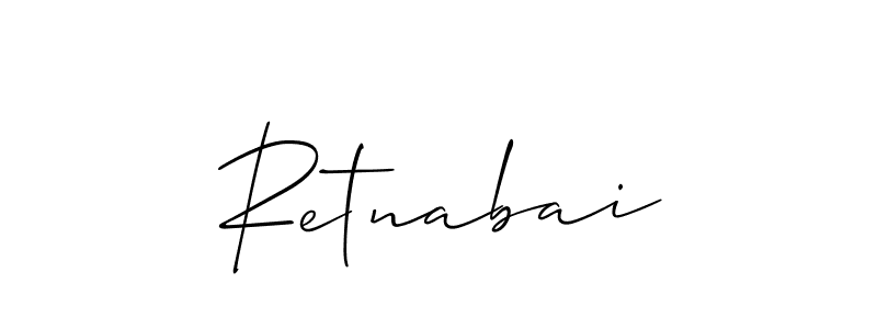 Create a beautiful signature design for name Retnabai. With this signature (Allison_Script) fonts, you can make a handwritten signature for free. Retnabai signature style 2 images and pictures png