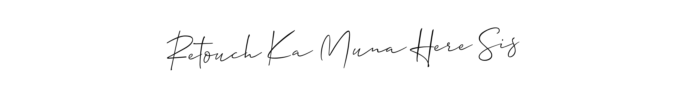 You can use this online signature creator to create a handwritten signature for the name Retouch Ka Muna Here Sis. This is the best online autograph maker. Retouch Ka Muna Here Sis signature style 2 images and pictures png