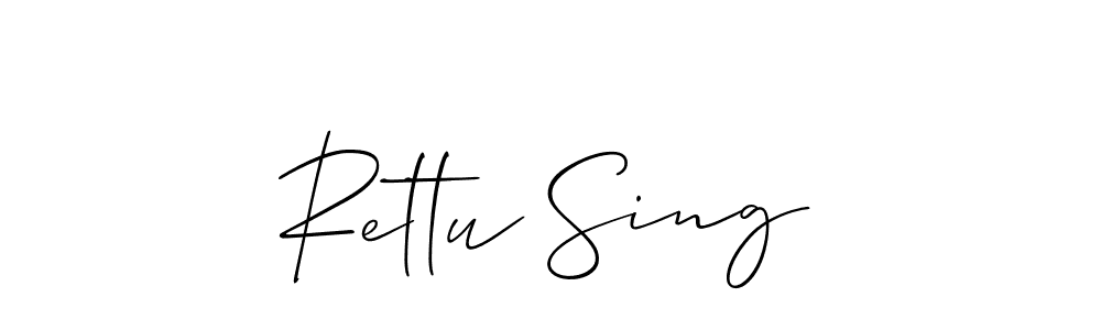 Similarly Allison_Script is the best handwritten signature design. Signature creator online .You can use it as an online autograph creator for name Rettu Sing. Rettu Sing signature style 2 images and pictures png