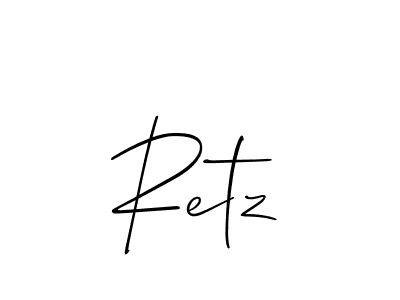 Retz stylish signature style. Best Handwritten Sign (Allison_Script) for my name. Handwritten Signature Collection Ideas for my name Retz. Retz signature style 2 images and pictures png