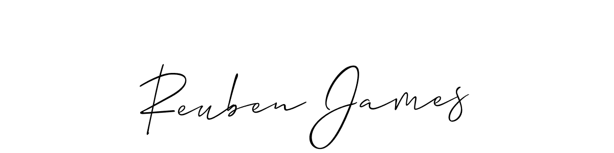 if you are searching for the best signature style for your name Reuben James. so please give up your signature search. here we have designed multiple signature styles  using Allison_Script. Reuben James signature style 2 images and pictures png
