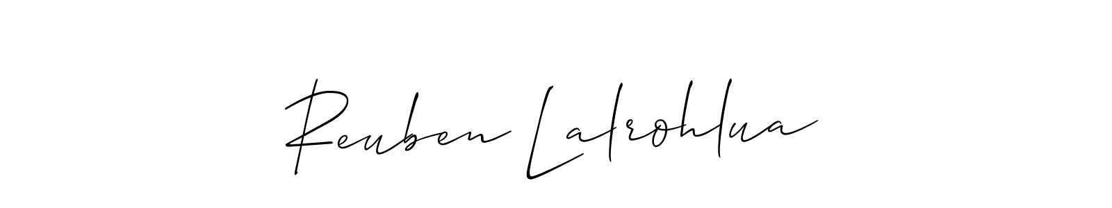Make a beautiful signature design for name Reuben Lalrohlua. With this signature (Allison_Script) style, you can create a handwritten signature for free. Reuben Lalrohlua signature style 2 images and pictures png